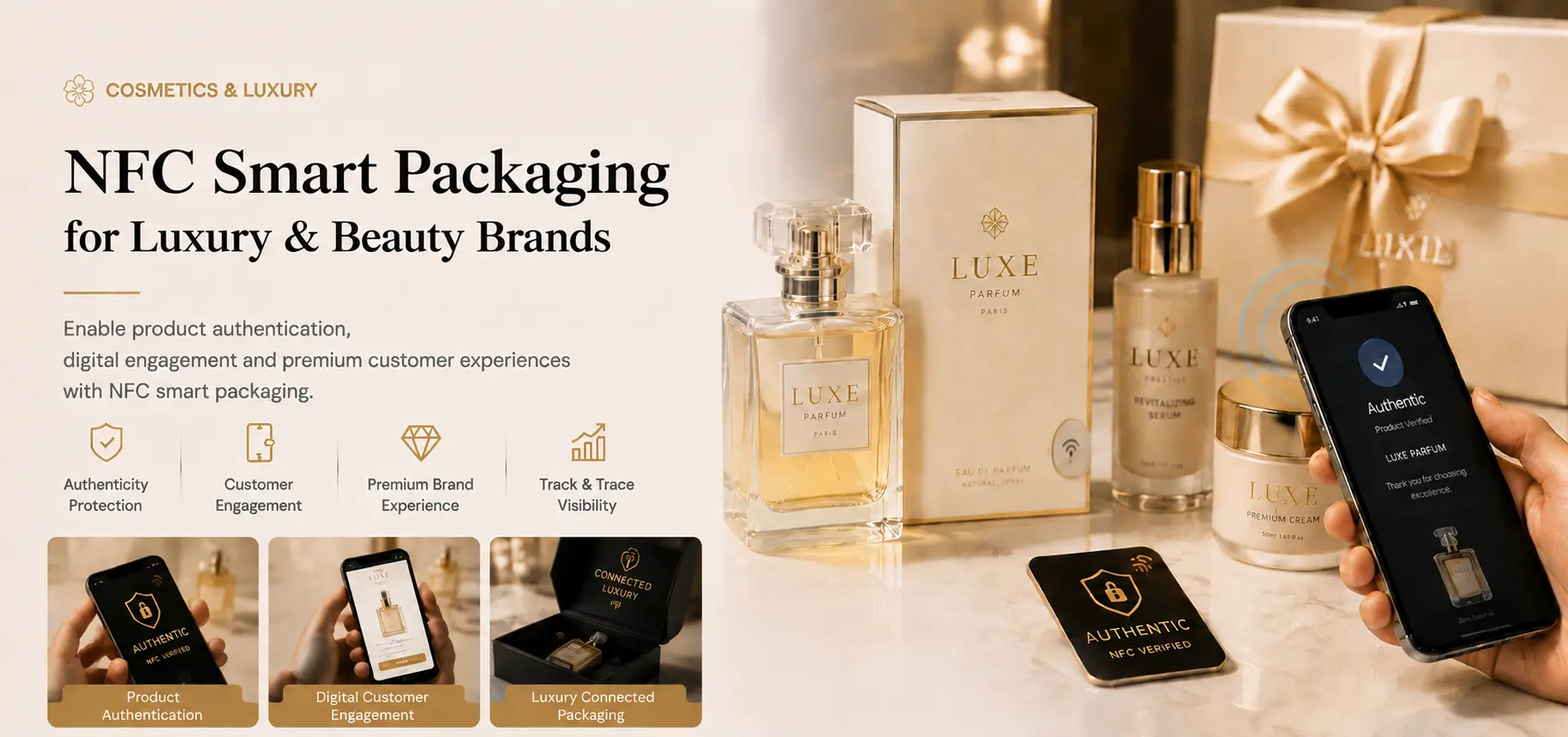 NFC smart packaging for luxury and beauty brands