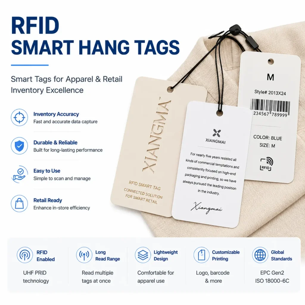 RFID smart hang tags for apparel and retail