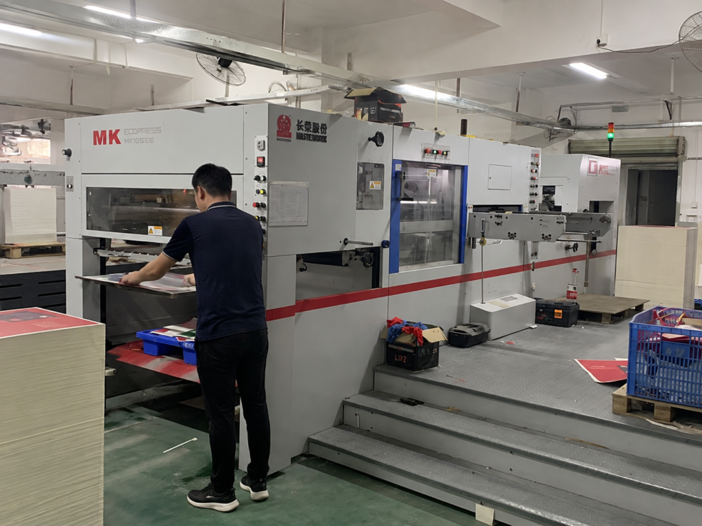 Packaging die-cutting workshop at Xiangmai factory