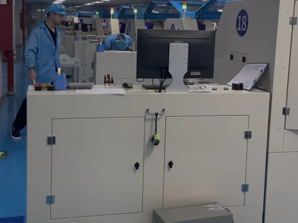 RFID NFC chip embedding equipment at Xiangmai factory