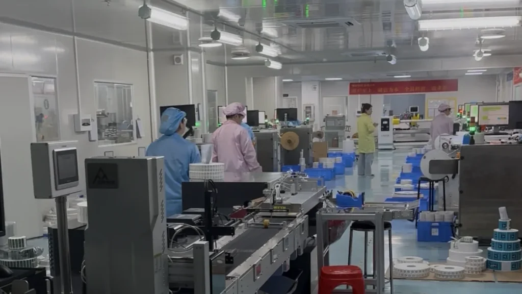 RFID NFC encoding workstation at Xiangmai factory